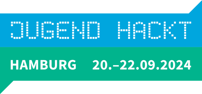 Banner mit Aufschrift: Jugend Hackt, Hamburg, 20.-22.09.2024